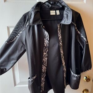 Women's Black Zebra Print Jacket